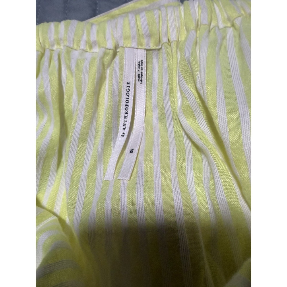 Maeve Anthropologie NWT Yellow & White Striped Button Halter Top Backless XS - Picture 11 of 14